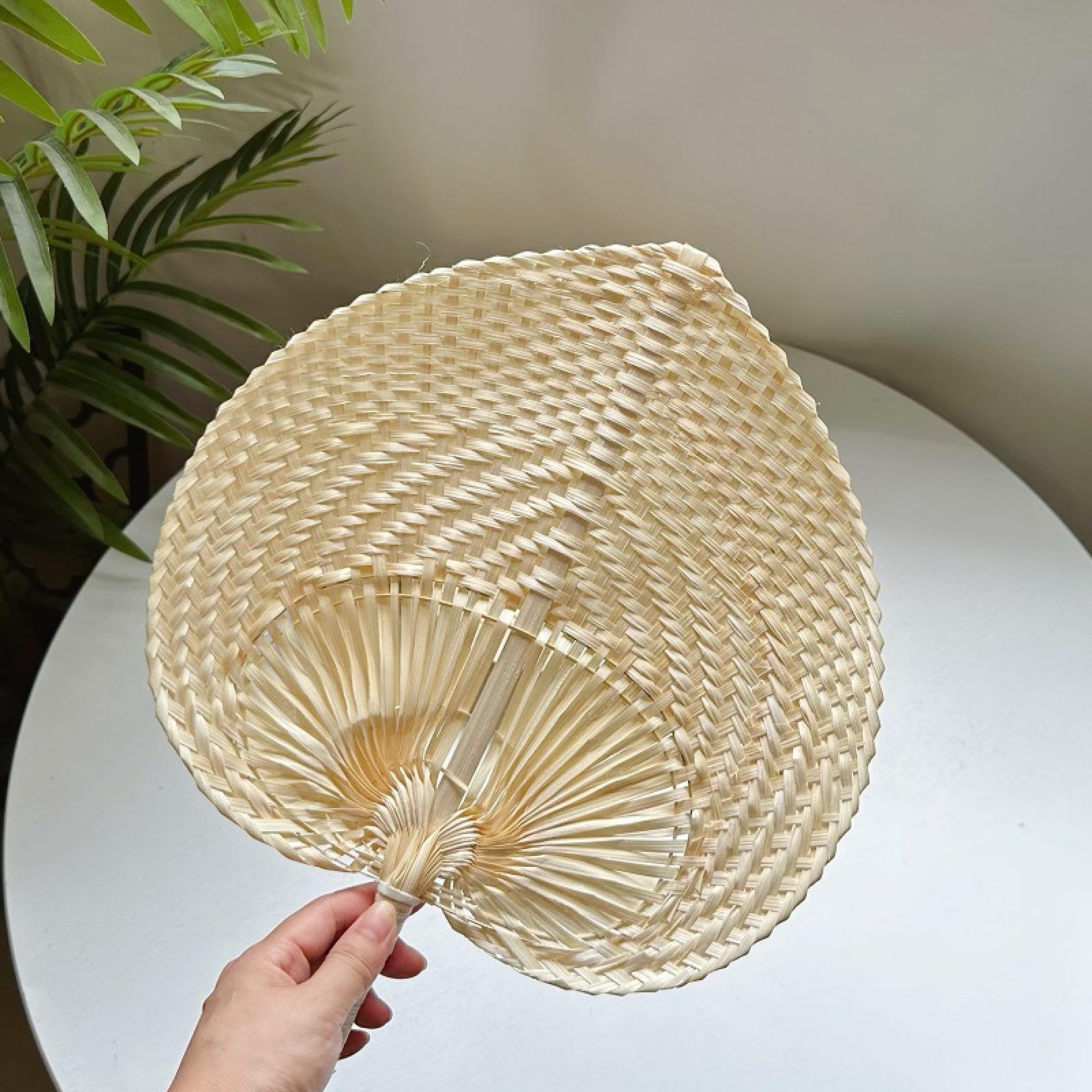 Amazon.com: MLIUHLIGZ 蒲扇手工编织摇扇风竹扇草编草扇大芭蕉扇子